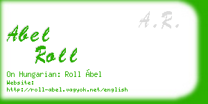 abel roll business card