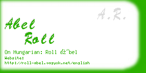 abel roll business card